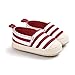 Kuner Infant Baby Boys Girls Canvas Stripe Moccasins Soft Sole Anti-Slip Prewalker Toddler Shoes
