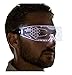 Neon Nightlife LED Light Up Glasses, White | Cyberpunk Goggles, Rezz Visor Robocop Futuristic Electronic Lights