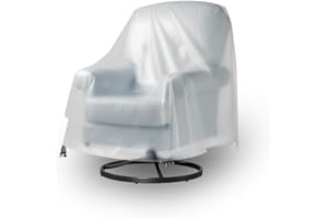 IndigoTempest9 Outdoor Swivel Lounge Chair Cover, Waterproof Heavy Duty Outdoor Chair Covers, Patio Rocking Chair Covers for Outdoor Furniture, (39" W x 37" D x 38" H), Frosted PVC-Like