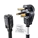ALEKO WAC105015 Heavy Duty Welder Adapter Cord 12 Inch STW 10/3 Adapter 50A Male to 15A Female