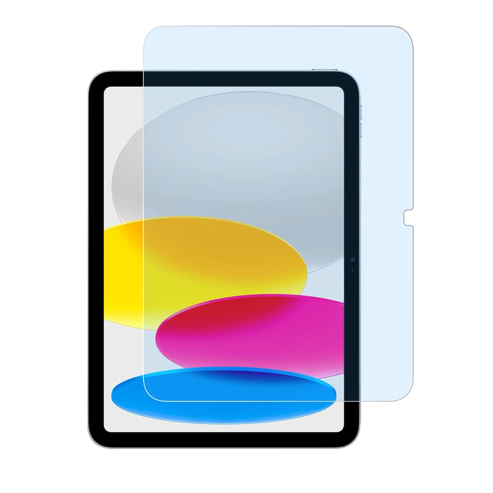 FiiMoo Anti Blue Light Screen Protector Compatible with iPad 10th Generation 10.9 Inch 2022 Model, iPad 10 Screen Protector,[Relieve Eye Fatigue][Blocks Excessive Harmful Blue Light & UV][9H Hardness]