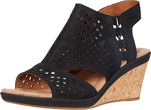 janna perforated wedge sandal