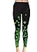 CowCow Womens Shamrock Flow Dark Leggings, Dark - L