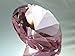 Diamond Glass Shaped Pink Ice Paperweight Gift Home Accent Decoration