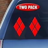 Harley Quinn Diamonds vinyl decal - Two Pack - Suicide Squad Movie (Red)