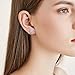 EleQueen 925 Sterling Silver Full Cubic Zirconia Bridal Flower Stud Earrings 15mm Pink