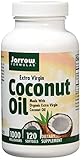Jarrow Formulas Coconut Oil 100% Organic  Extra Virgin, Supports Cardiovascular Health, 1000 mg, 120 Softgels