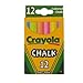 Crayola Chalk White & Colored 12-Pack (1 Pack of White & 1 Pack of Colored)