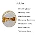 Fvstar 20pcs Chair Sashes Bows Elastic Spandex Wedding Chair Bows Decorative Elegant Party Chair Cover Sashes Ties Ribbons Bands for Events Birthday Baby Shower Banquet Decorations,Metallic Gold
