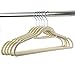 Finnhomy Heavy Duty 50 Pack Clothes Hangers with 10 Multiple Use Finger Clips, Durable Slim-Line Velvet Hangers Non-Slip Sturdy Clothing Hangers, Beige