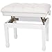 Neewer 18-22 inches / 46-56 Centimeters Height Adjustable Dual Padded Wooden Artist Piano Bench with Thick and Soft PU Leather Pillow Cushion for Deluxe Comfort (White)