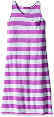 Pinkhouse Pink House Little Girls' Racer Back Striped Maxi Dress, Purple/Heather Grey, S4