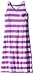 Pink House Little Girls' Racer Back Striped Maxi Dress, Purple/Heather Grey, M5/6