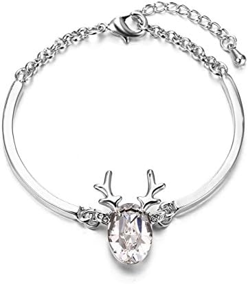 EL8TION My Deer Reindeer Jewel Curb Bar Fashion Bracelet