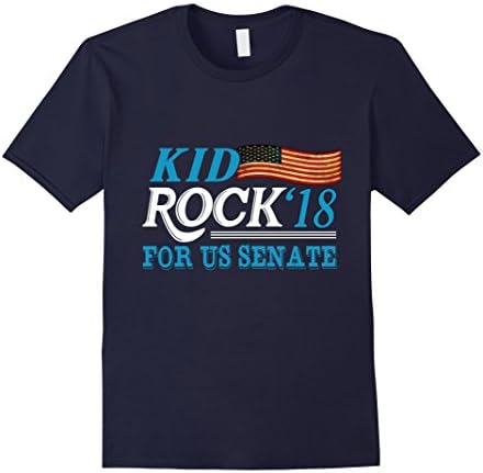 Mens Kid for US Senate 2018 Political T-Shirt In Rock We Trust Large Navy