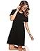 Zeagoo Women's O-Neck Short Sleeve Casual Loose Fit T-Shirt Cotton Dress
