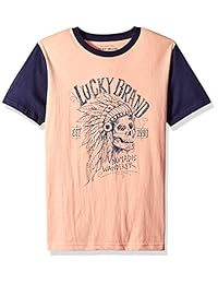 Lucky Brand Big - Camiseta de manga corta para niño