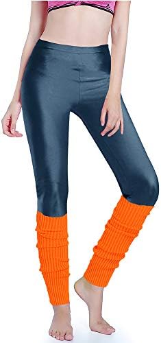 Kimberly's Knit Women 80s Party Neon Capri Running Workout Leggings Leg Warmers
