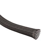 1/4 in Non-Fray Cable Sleeving- 10 ft- Black
