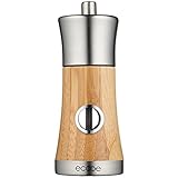 Ecooe Pepper Grinder Bamboo Salt Grinder Pepper Mill for Spices with Solid Ceramic Mill Mechanism