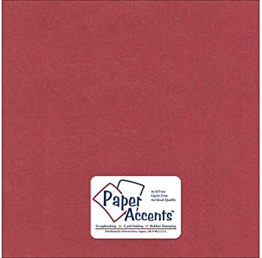 Accent Design Paper Accents Pearlized12x12Marsala Pearlized Marsala