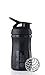 Genuine 20-oz Odor-Resistant BPA-Free Shaker Sport Mixer Bottle with Blending Ball Inside and Leak Proof Secure Top (Black)
