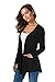 XINAO Women Open-Front Longline Model Cardigan (XL, Black)
