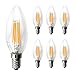 Ascher Chandelier LED Bulb Non-Dimmable, E12 Candle Base 2700K 420 Lumens Candelabra LED Bulb C35 40W Equivalent, UL Listed (6 Pack)