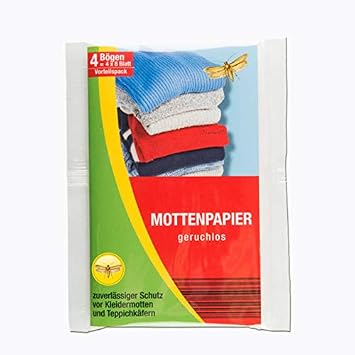 Gejo 8 X 8 Bogen 64 Blatt Mottenpapier Geruchlos Motten Schrank