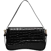 Shoulder Bag for Women Y2K Trendy Purse Vegan Leather Hobo Handbags Clutch Saddle Bag with 2 Removable Strap