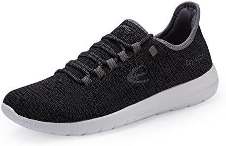 Leader Sports Women's Lightweight Walking Shoes Lace-Up Athletic Sneaker (7.5, Black)