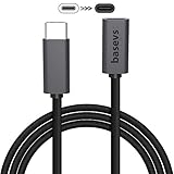 Thunderbolt 3 Extension Cable(3.3Ft/1m), Basevs USB Type C Male to Female Charging & Sync Extend Cord For, Macbook Pro, Nintendo, USB-C Hub, Switch, Samsung Galaxy S8 and More.