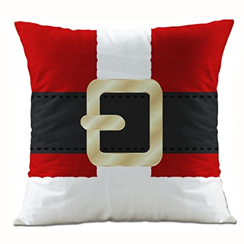 PillowCase,Vovotrade Christmas Santa Claus Pillow Case Sofa Waist Throw Cushion Cover Home Decor 17.7''x17.7'' (L)