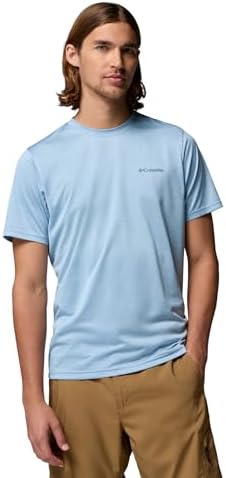 T-shirt de manga curta masculina, cor azul ondulada, tamanho XL