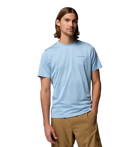 Camiseta de Manga Corta para Hombre, Color Azul Ondulado, Talla XL