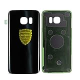 GG MALL Back Glass Battery Door Housing Replacement For Samsung Galaxy S7 All Models Rear Glass Cover with Adhesive Pre-installed - Black