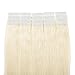 Tape in Hair Extension Human Hair Platinum Blonde (#60) 16’’Long Straight 100% Remy Human Hair Bonding Double Sided Tape Seamless Skin Weft Hair 20pcs/30g