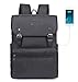 HFSX Vintage College Laptop Backpack for Women & Men - with USB Charging Port (Black, Fits 15.6 inch Notebook)