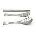 ERCRYSTO Stainless Steel Fork,Spoon and Chopsticks Set with Waterproof Textile Case,Convenience for Travel,Office,Car,Camping,Environmental Friendly.