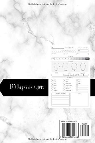 Carnet de Migraine: Livre de 120 feuilles de suivi format (15,24 * 22,86 cm) + saisie intensité | cefaly | bye bye migraine| suivi hydratation| ... des éléments déclencheurs des maux de tête Paperback – 11 Oct. 2020 - Image 3