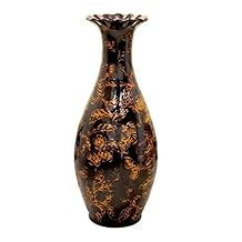 Uniquewise Jarrón Tradicional café con Forma de Trompeta, 91 cm de Alto.