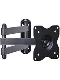 VideoSecu ML12B TV LCD Monitor Wall Mount Full Motion 15-Inch Extension Arm Articulating Tilt Swivel for Most 15 to 27-Inch LED TV Flat Panel Screen with VESA 100x100,75x75 1KX (Black)
