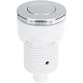 Air Button Switch Pneumatic Multipurpose Home sy Install Massage Bathtub Stainless Steel Push Button Garbage Disposal Spa On Off(1.1inchWhite)