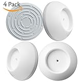 Darller 4 Pack (4'') Baby Safety Wall Guard Pads Wall Protection Cups Guard for Pressure Baby Gates, Designed for Child Pressure Safety Gates, Installation Saver Protect Wall Surface Stair Door