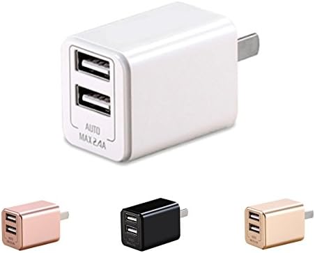 Kiwivalley 12W 2.4A Dual USB Wall Charger, PowerPort 2 with Power IQ for iPhone 7 / 6s / Plus, Samsung Galaxy S7 / S6 / Edge, Note 5 / 4, LG, Google Nexus and More (White)