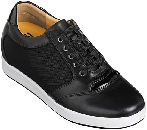 TOTO Men's Invisible Height Increasing Elevator Shoes Black