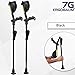 Ergobaum 7TH Generation Prime By Ergoactives. 1 Pair (2 Units) of Ergonomic Forearm Crutches - Adult 5' - 6'6'' Adjustable (Original Black)
