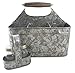 Galvanized Metal Caddy and Salt and Pepper Shakers Farmhouse Rustic Carry-All Picnic Kitchen Utensil Organizer Condiment Holder by Well Pack Box