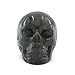 Tianmai 0.29 lb Natural Labradorite Carved Realistic Crystal Skull Sculpture, Healing Energy Reiki Gemstone Collectible Figurine