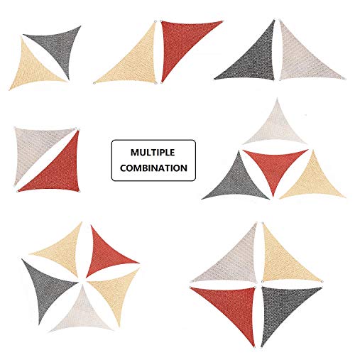 ASTEROUTDOOR UV Block Canopy for Patio Backyard Rasen Garten Outdoor Aktivitäten, Terra, 12' x 12' x 17' – Bild 8